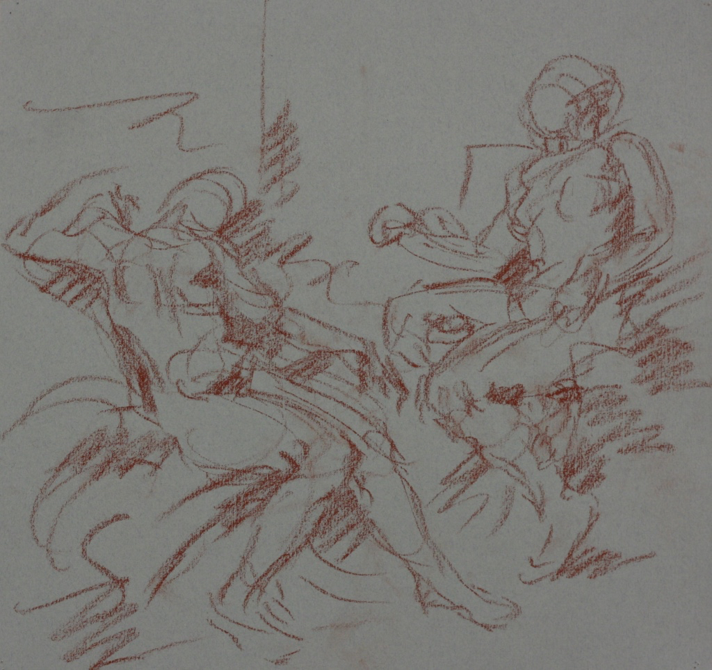 Figure Study; chalk on paper, 00 x 00 cm, 2014