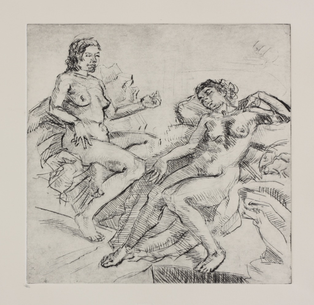 Elektra I; drypoint, 25 x 25 cm, 2014